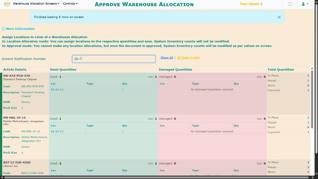 Warehouse Allocation